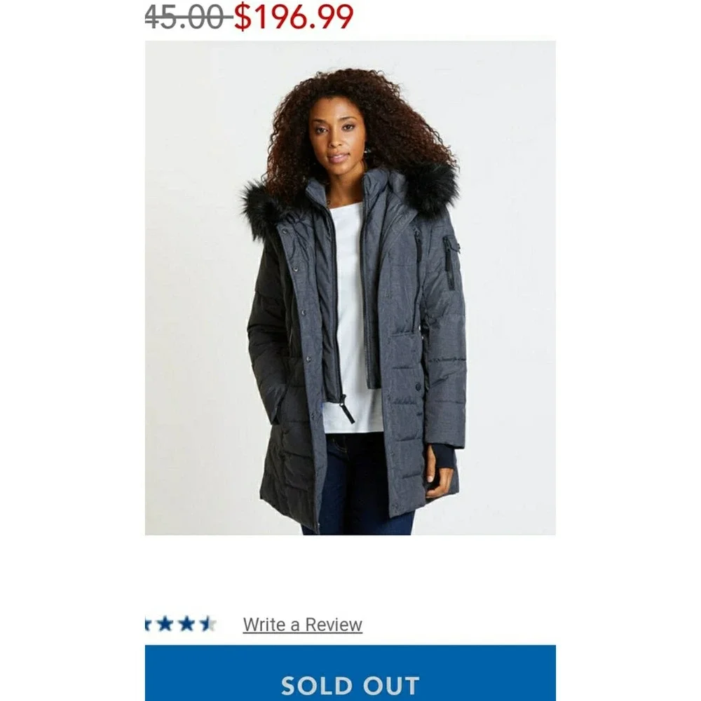 Nautica Hooded  Bib Parka Jacket - Picture 5 of 12